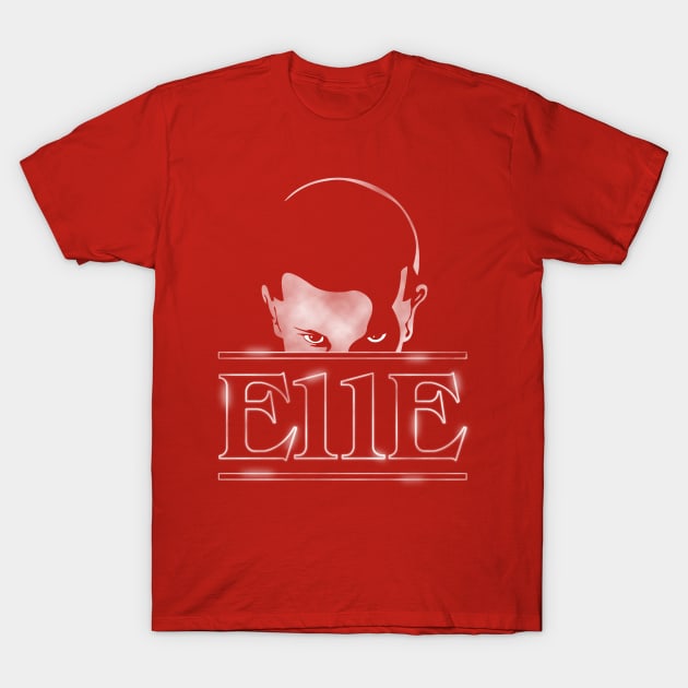 E11E (White Ink) T-Shirt by jayveezed